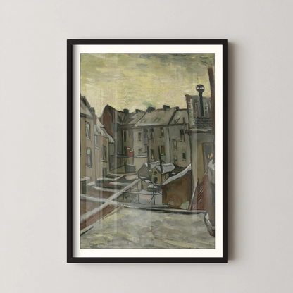 Houses seen from the back by Vincent Van Gogh (1885-1886)