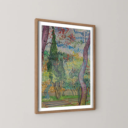 Parc de l’hôpital Saint-Paul by Vincent Van Gogh (1889)