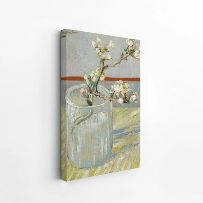 Sprig of flowering almond in a glass by Vincent Van Gogh (1888)