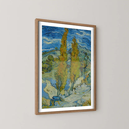 Two Poplars in the Alpilles near Saint-Rémy by Vincent Van Gogh (1889)