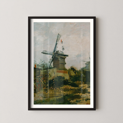 Windmills on Montmartre by Vincent Van Gogh (1886)