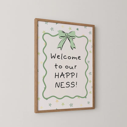 Welcome to Happiness - Nursery Prints