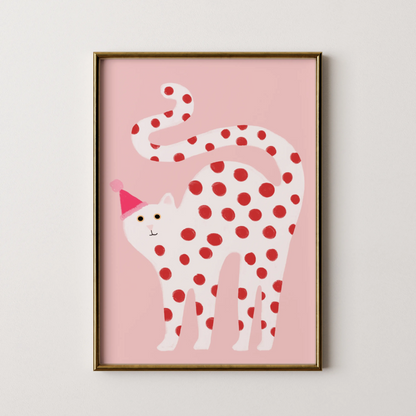 White cat - Nursery Prints