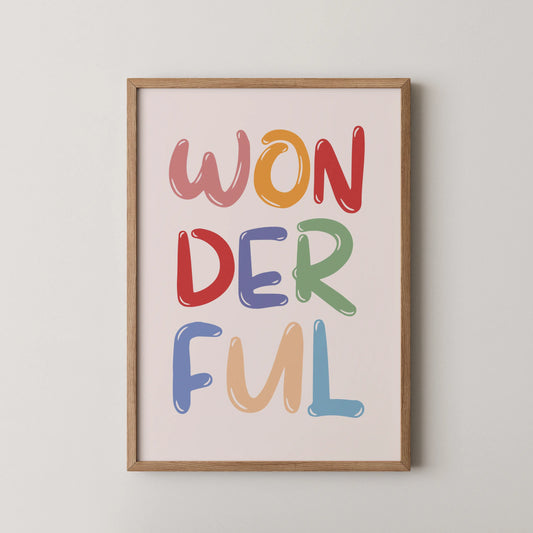 Wonderful - Nursery Prints
